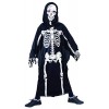 Magicoo Costume de zombie squelette pour enfant avec capuche et masque Noir et blanc