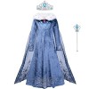 ACWOO Anna Costume pour fille, robe de princesse Anna et Elsa avec couronne et baguette magique, costume Elsa pour mariage, c