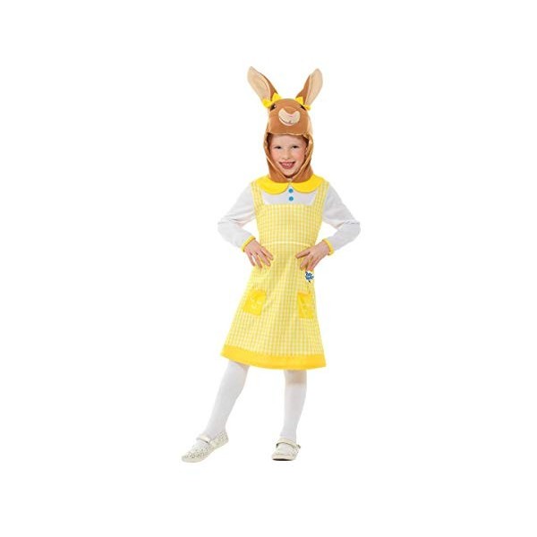 Peter Rabbit, Cottontail Deluxe Costume, Yellow, with Dress & Attached Character Hood, T1 