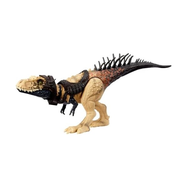 Jurassic World Figure Articulée Bistahieversor Méga Action, Grande Espèce avec Mouvement D’Attaque Et Dispositif De Traçage, 