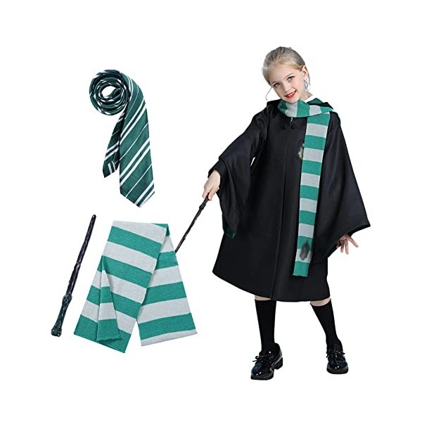 Alaiyaky Costume de magicien pour enfants et adultes - Ensemble de costume Harry Potter - Cape de magicien avec robe de magic