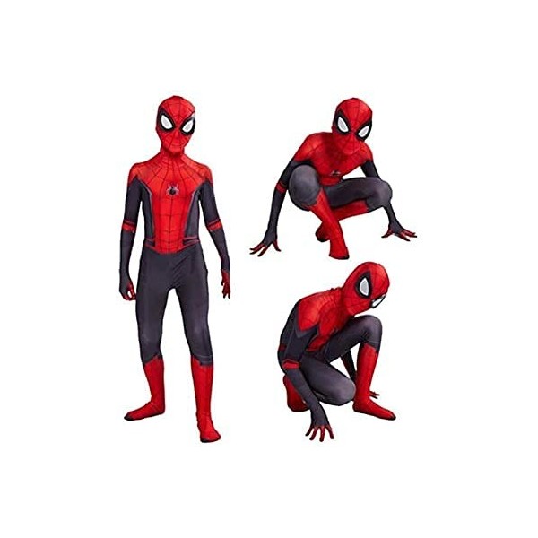Waeihh Déguisement Spiderman 3D pour enfant, accessoire de fête, Halloween, carnaval, cosplay, super-héros en spandex Lycra 