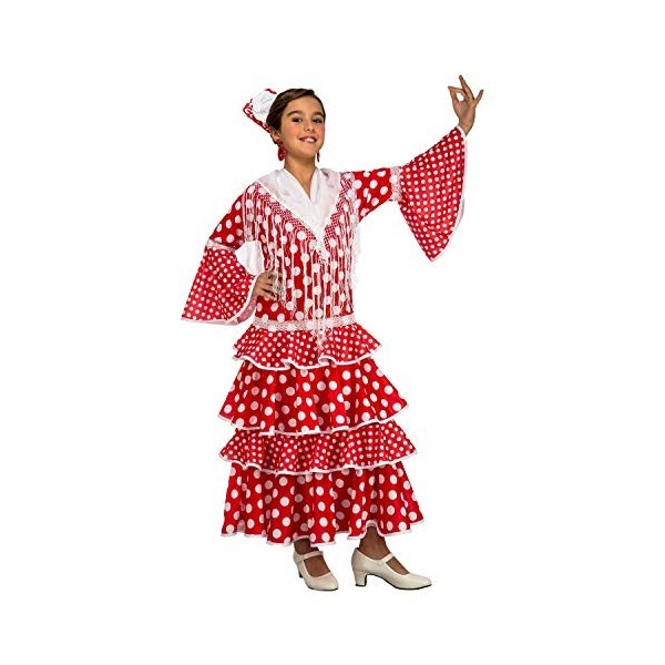 My Other Me – Kostüm Flamenco Sevilla für Mädchen, rot Costumes vivants 10-12 ans rot