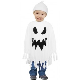 SEAUR Cape Ghost Halloween Enfant Costume dHalloween Blanc Ghost Cape à Capuche pour Fille Carnaval Cosplay