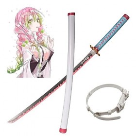 RYPDKM Demon Slayer Épée Kanroji Mitsuri, Japonais Anime Bois Katana, Cosplay Accessoire Lame De Bambou, Anime Amateur Darme