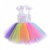 IEFIEL Déguisement Princesse Sirène Enfant Fille Robe Halloween Soirée Cérémonie Fête + Aile + Bandeau Licorne Fille Cosplay 