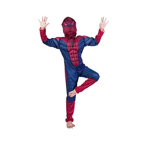 KIRALOVE - Costume pour homme araignée homme homme araignée super-héros - Buste musclé - Déguisement - Carnaval - Halloween -