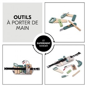 Hauck Ceinture Outils Enfant Learn to Work à partir de 3 Ans, Jouet en Bois de Bricolage Certifié FSC® , Évolutive avec Sang