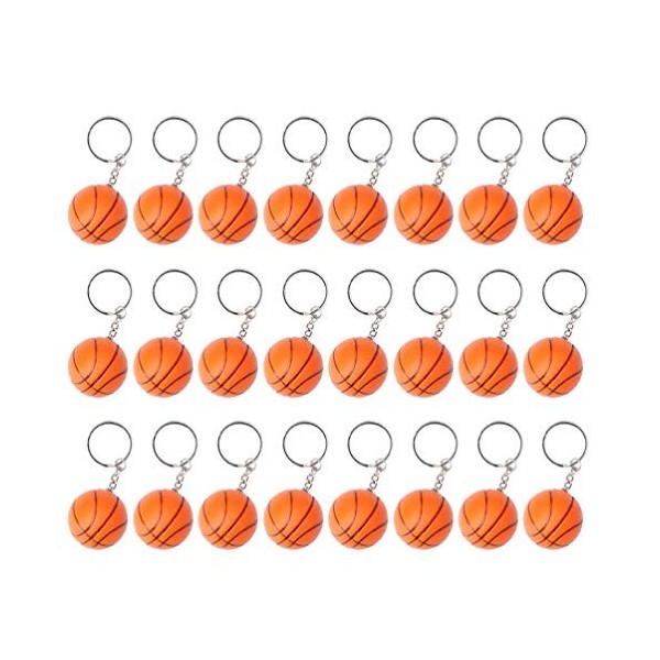 NUOBESTY Porte-Clés de Basket-Ball Porte-Clés Ballon de Sport pour Les Cadeaux Récompense de Carnaval Scolaire Remplisseurs d