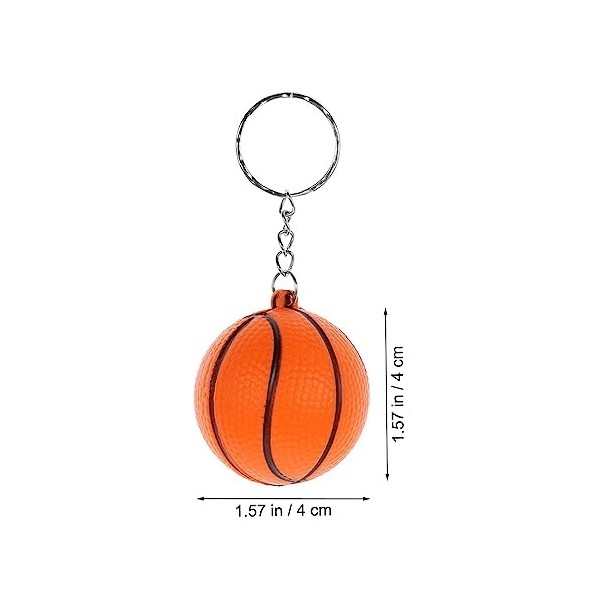 NUOBESTY Porte-Clés de Basket-Ball Porte-Clés Ballon de Sport pour Les Cadeaux Récompense de Carnaval Scolaire Remplisseurs d