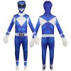 Combinaison Power Rangers pour enfants avec couvre-chef, Costume musculaire Power Rangers Cosplay Costume classique pour enfa
