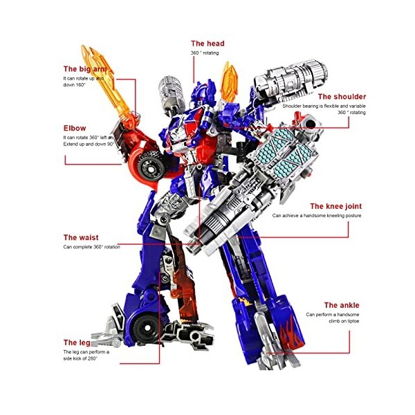 Jouets Transformers, Figurines daction pour Enfants, Jouet de Figurine daction de Transformation 2 en 1, Robot de Voiture d