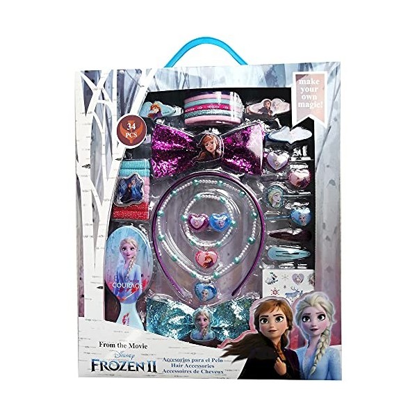 kids licencing Boîte de 34 Accessoires Cheveux de la Reine des Neiges 2