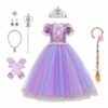 IBTOM CASTLE Filles Princesse Robe+Accessoires Raiponce Ensemble Conte De Fées Cosplay Halloween Carnaval Costumes Noël Anniv