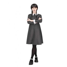 Smiffys 54064 Déguisement décolière gothique pour femme Noir Taille S 38-38