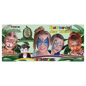 Eulenspiegel 212226 Coffret de Maquillage en métal Motif Carnaval des Animaux 15 pièces
