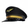 STOBOK Chapeau de capitaine pour enfants La Chapeau noir Chapeaux noirs pour hommes Chapeau pour enfants Chapeau de police Ha