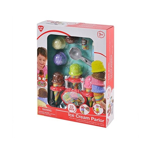 Playgo Ensemble de jeu pour enfants fille garçon Ice Cream Parlor 23 pièces