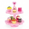 SOKA Support à gâteau magnétique en bois en forme de cœur pour goûter et faire semblant pour cupcakes, muffins, aliments, jeu