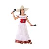 Atosa-60085 Costume-Déguisement Mexicaine 3-4, Fille, 60085, Blanc, De De 3 à 4 ans