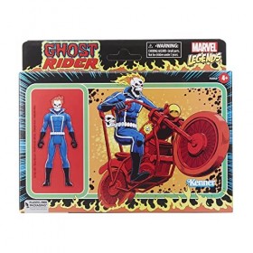 Marvel Hasbro F6544 Legends Series Retro 375 Collection, Figurine Ghost Rider de 9,5&nbsp;cm avec véhicule, dès 4&nbsp;Ans, Multicolore