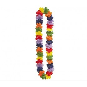 Unique UK 19193 Tissu Hawaiian Guirlande Leis-101 cm-Multicolore-Paquet de 25, Multicolour
