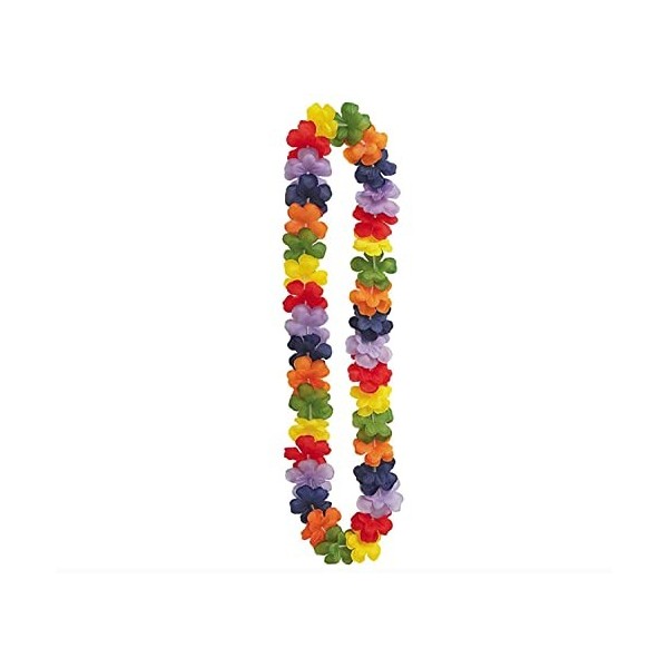 Unique UK 19193 Tissu Hawaiian Guirlande Leis-101 cm-Multicolore-Paquet de 25, Multicolour