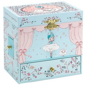 Djeco DJ06591 Boîte à musique ballerine dans la scène Multicolore, 15 x 10 x 15 cm