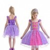 Robe de princesse pour fille, costume pour enfants, avec couronne diadème, gants baguette magique, collier, bandeau cosplay, 