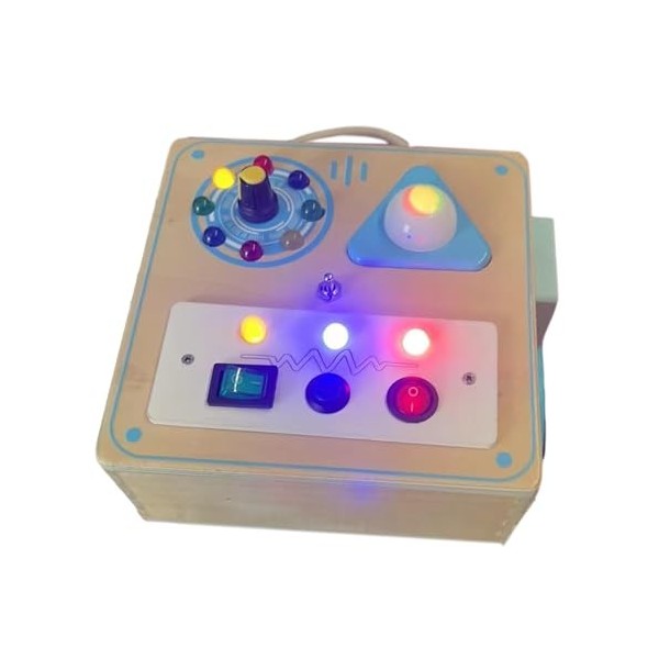 Milageto Panneau de commande avec interrupteur de lumières, jouet Montessori, compétences motrices de base, jeu de Cognition,