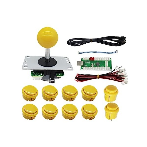 vreplrse Arcade Joystick Pièce remplacée Boutons de Jeu Fabrication soignée Fournitures de Jeu Professionnelles Sensibilité A