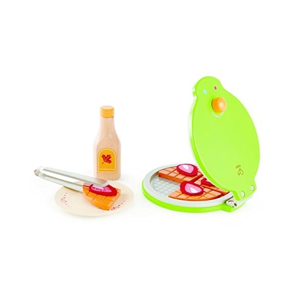 Hape - E3138 - Jeu dImitation en Bois - Cuisine - Gaufrier et ses Accessoires