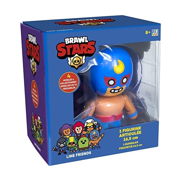 Brawl Stars - 1 Figurine Articulée 16,5 Cm - El Primo - Personnages de Jeux Vidéos - Dès 8 ans - Lansay