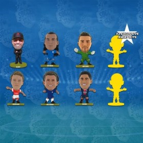 SoccerStarz- Version 2022/23, 8 Figure Launch Blue Pack , Bleu