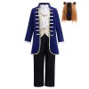 Costume de Bête Garçons Prince Halloween Déguisement Fantaisie Veste de Smoking avec Pantalon Casque Tenue de Costume de Luxe