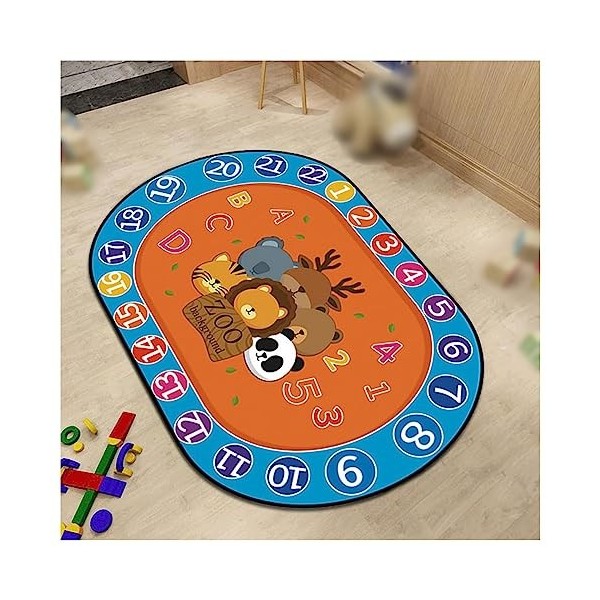 HAZARA Tapis De Jeu ABC Tapis pour Enfants, Numéro ABC Alphabet Graphics Tapis De Zone dapprentissage Éducatif, Tapis De Jeu