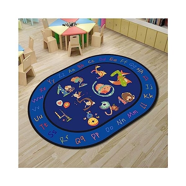 HAZARA Tapis De Jeu ABC Tapis pour Enfants, Numéro ABC Alphabet Graphics Tapis De Zone dapprentissage Éducatif, Tapis De Jeu