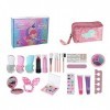 YHomU Filles Maquillage Playset Lavable Portable Professionnel Sûr Réutilisable Jeu Kit De Maquillage Cosmétique Prétendre Jo