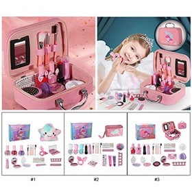 YHomU Filles Maquillage Playset Lavable Portable Professionnel Sûr Réutilisable Jeu Kit De Maquillage Cosmétique Prétendre Jo