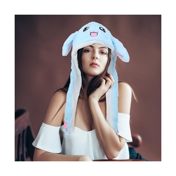 TOYANDONA 2 Pcs Lapin Airbag Casquette Bandeau Chapeau Cache-Oreilles Pour Enfants Lapin En Peluche Sautant Lapin Chapeau En 