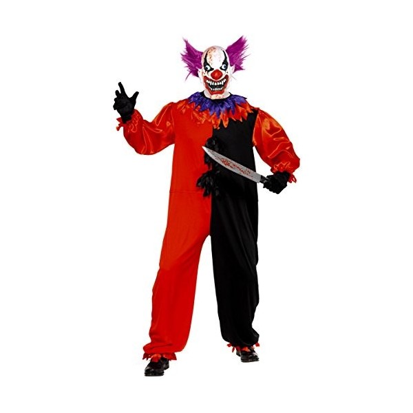 Smiffys Costume Bo Bo le clown effrayant et sinistre de cirque, avec combinaison-pantalo