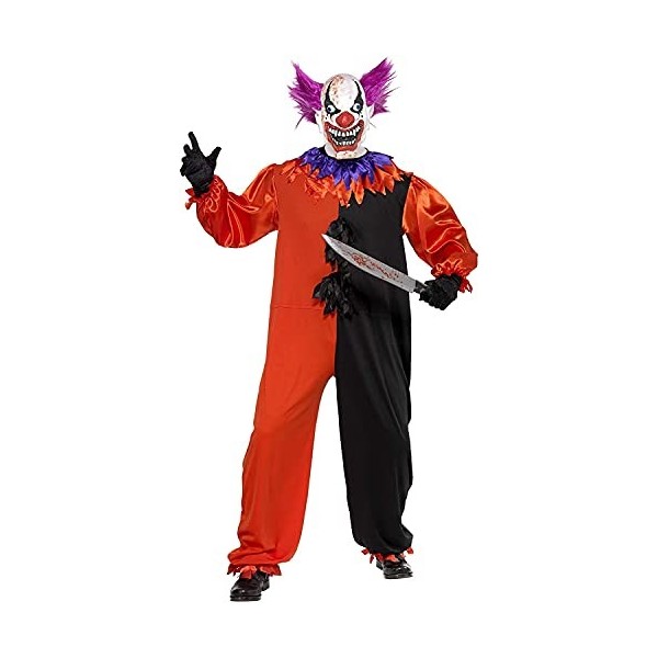 Smiffys Costume Bo Bo le clown effrayant et sinistre de cirque, avec combinaison-pantalo