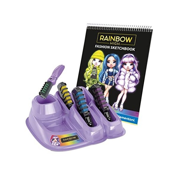 Clementoni Rainbow High-Kit Fashion-Jeu Créatif Fille 6 Ans Italien, Anglais, Français, Allemand, Espagnol, Néerlandais Et P