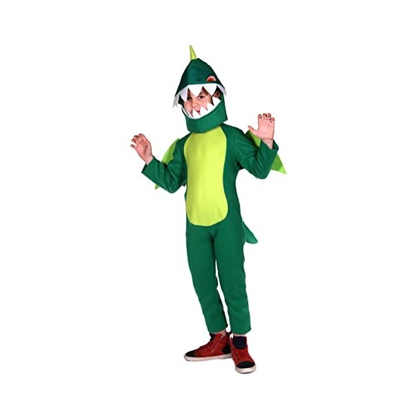 Ciao -Dragon Dragon Costume de déguisement enfant taille 4-6 ans , Couleur Vert, 11789.4-6