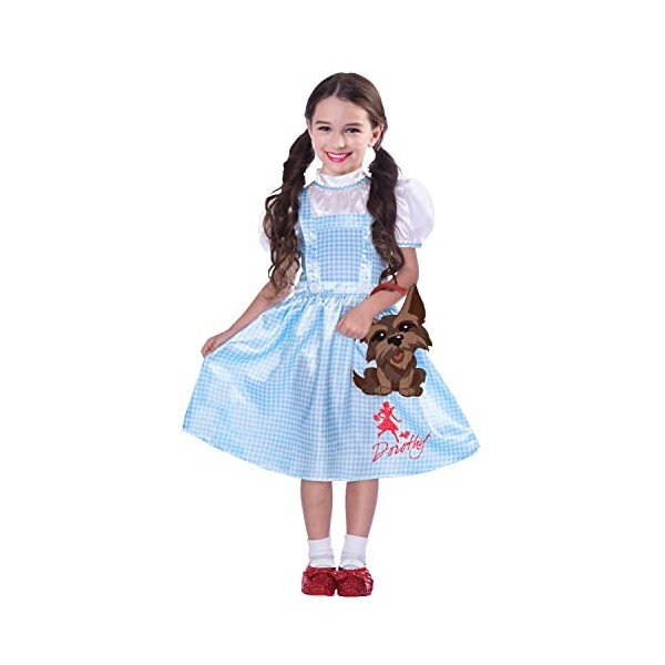 amscan 9906055 Déguisement de Dorothée Warner Bros Magicien dOz pour fille 6-8 ans Multicolore