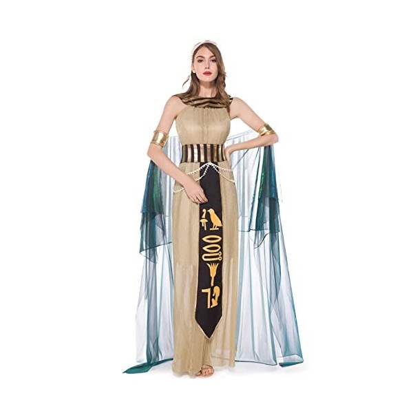 Costumes dhalloween Cléopâtre,Cleopatra Queen Dress Costume de déesse égyptienne - Costume de Cosplay de Jeu de rôle dhallo