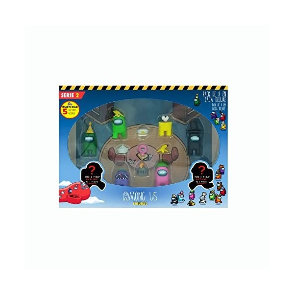 Bizak Among Us S2 Pack de 8 Figurines - Moyen Corps 64112270 Multicolore