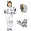 skyllc Costume dastronaute avec casque astronaute, gants de fashing, costume pour enfants, garçons, Halloween, cosplay, anni