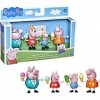 Hasbro- Lot de 4 Figurines de la Famille Peppa Pig 4 Mod. Sdos, F3762, Multicolore