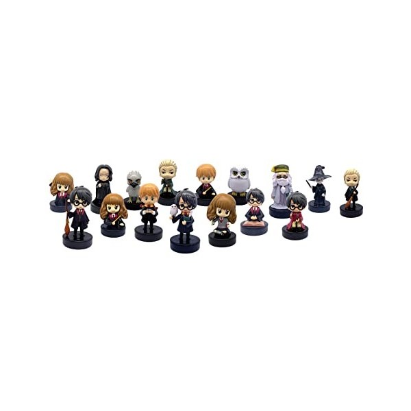 Bizak Harry Potter 64115265 Pack Deluxe 12 Figurines 5 cm Peana avec Tampon Modèles Assortis